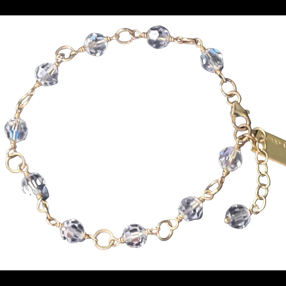 Designer Nancy Ciccone Bracelet Swarovski crystals 14kt gold filled